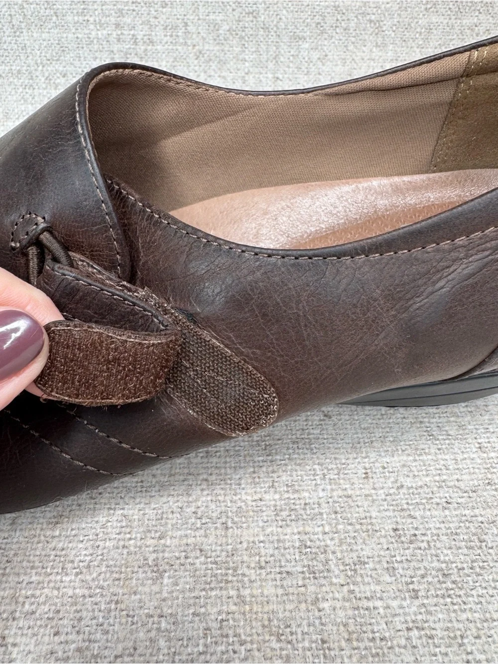Dansko Franny dark Brown Leather Slip-On Flats comfort loafers sz‎ 10-10.5, 41
